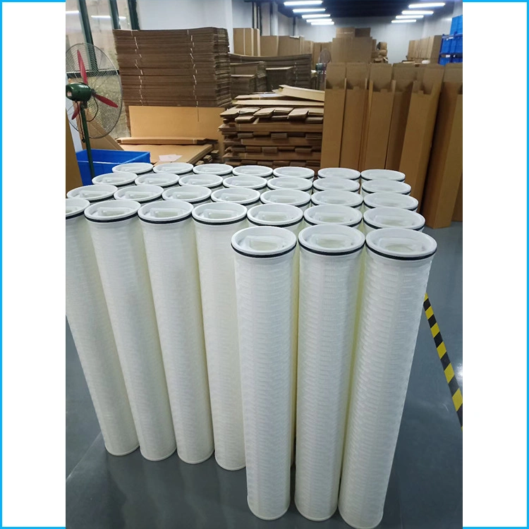 Cartucho de filtro de agua de flujo alto plisado de 40" para agua industrial Tratamiento