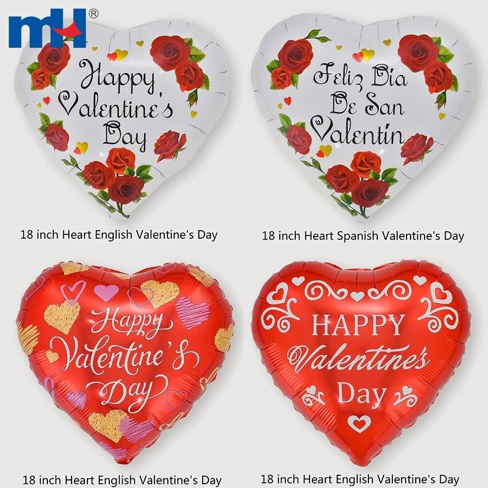 18 Inches Valentine's Day Hearts Inflatable Balloons Aluminum Foil Balloons Party Decoration