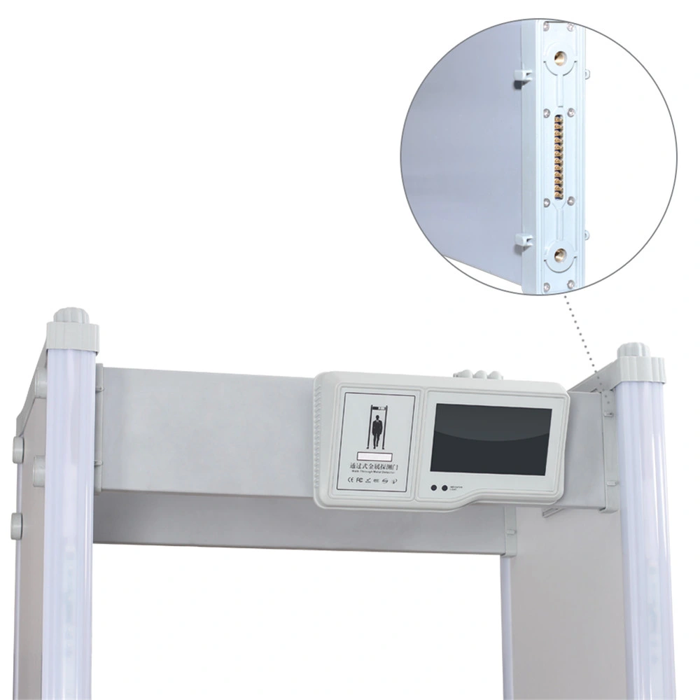 Marco de puerta 100 alarmas visuales del detector de metales Detector de frecuencia de trabajo