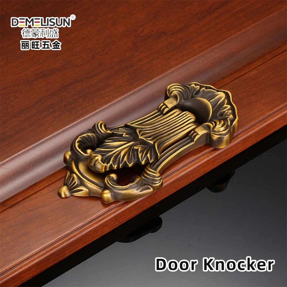 Top Quality Bulk Golden Brass Lion Head Door Knocker Metal Door Accessories Home Decorative Use for Main Doors Hardware