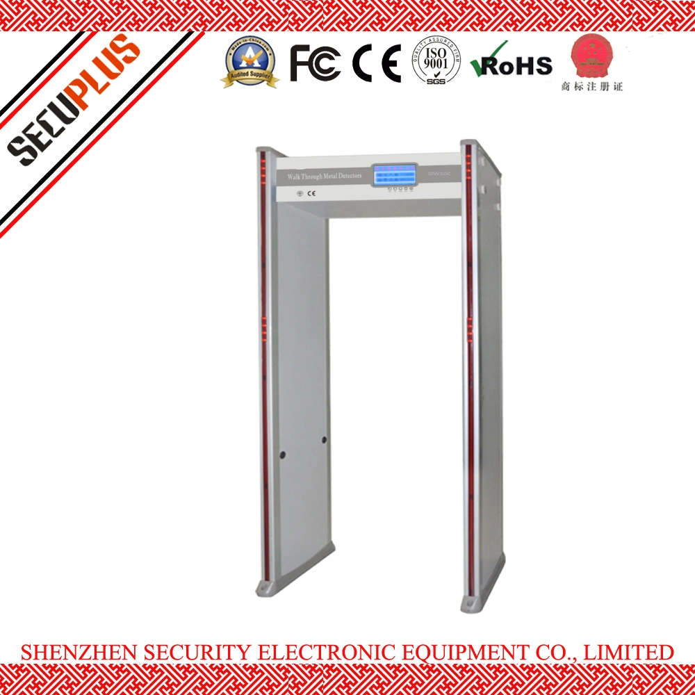 45 zones Walk Through Metal Detector Security Gates with Built-in Battery