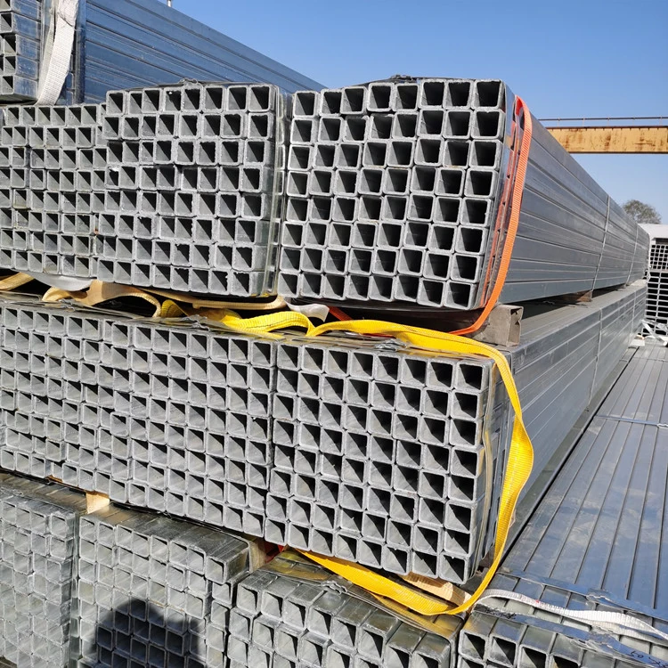 2X2 Iron Square Pipe 3X3 4X4 Galvanized Square Tubing Galvanised Steel Box Section Galvanized Square Tube Suppliers