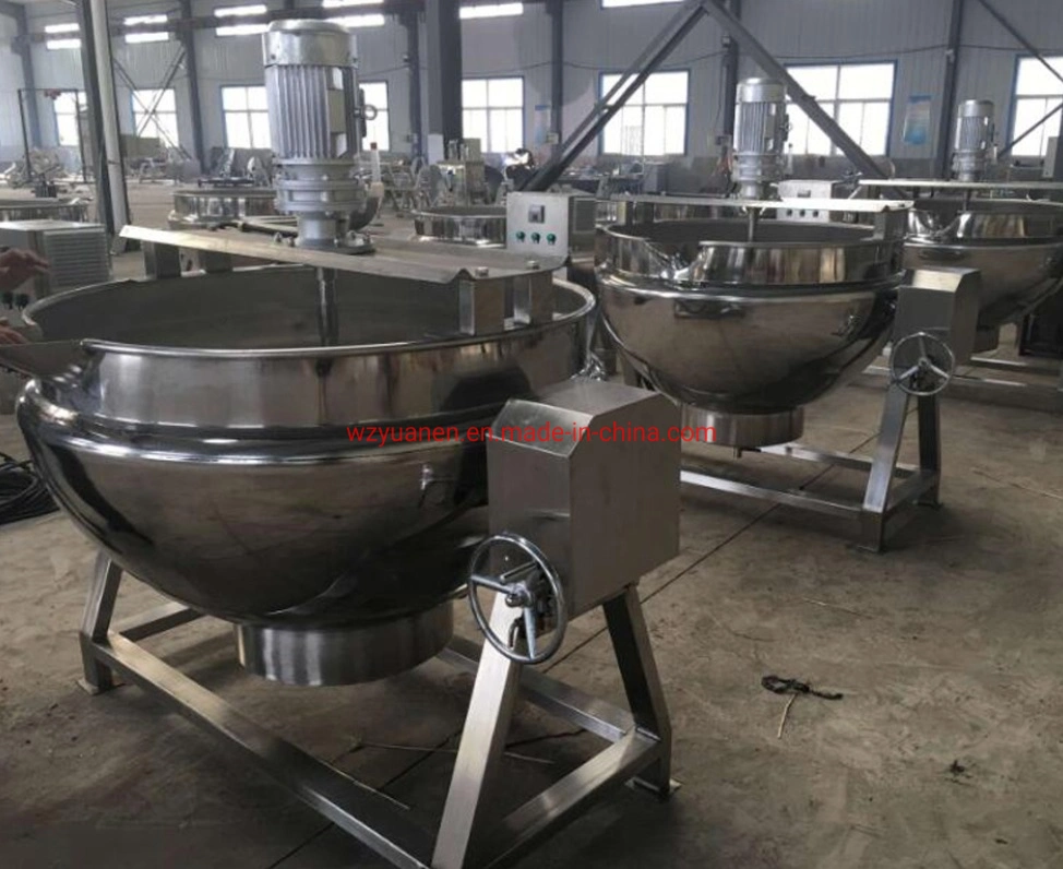 Top Quality Food Mixer Heated/Steam Jacketed Kettle/Industrial Cooking Pots with Mixer