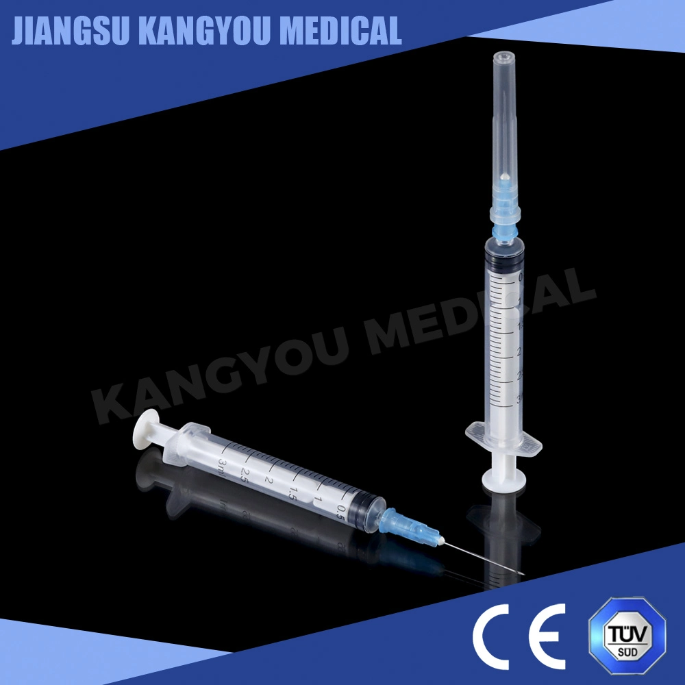 2021 Best Selling Medical Grade PP Three Parts Disposable Syringe with Fixed Needle From China Manufacturers