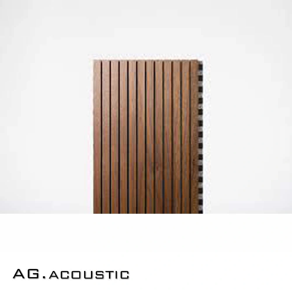 AG. Acoustic TV Background Decorative Material Slat Wall Panel Wood Sound Absorbing Grooved MDF Board