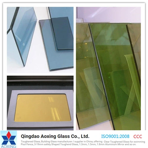 Lake Blue/Color/Tinted/Clear Toughened/Float Reflective Glass for Building/Window