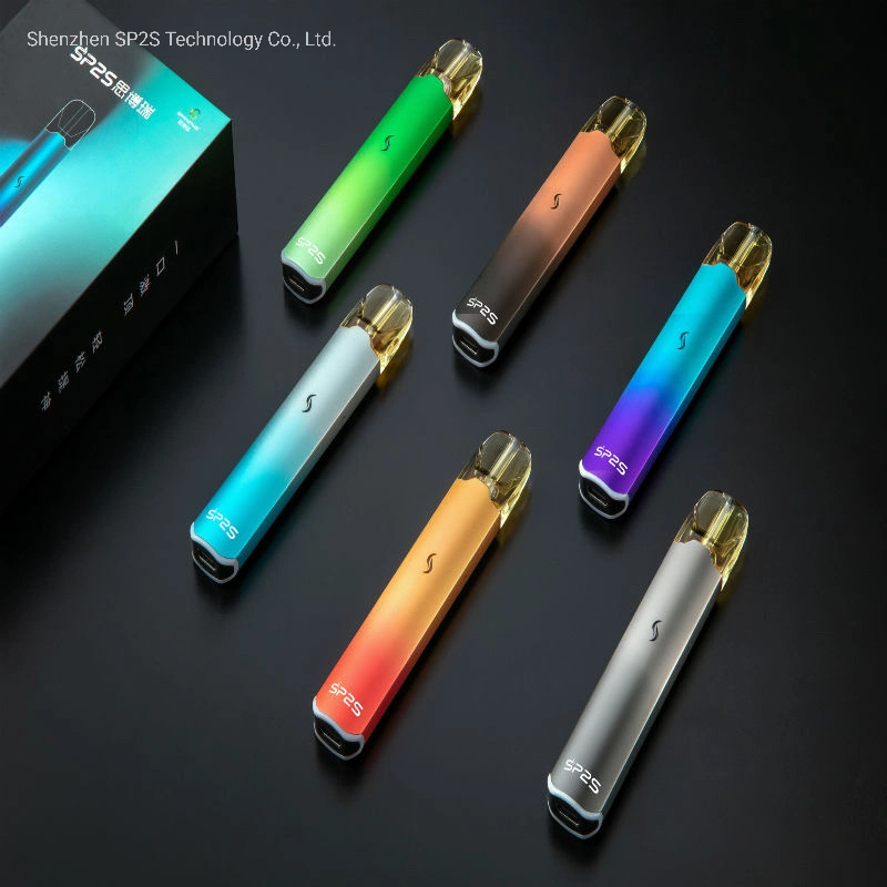 Sp2s de color naranja de oro Vape 400mAh 2ml de líquido E E Cigarrillo Electrónico Desechable no pod para OEM y ODM.