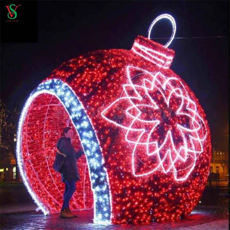 Commercial Outdoor 3D Huge Ball Arch Holiday Motif Light