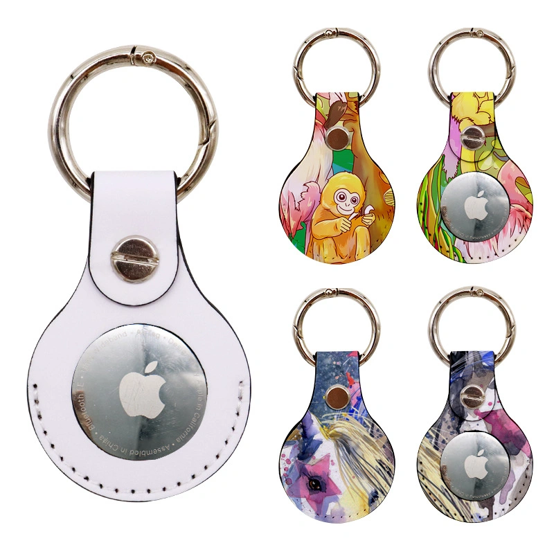 Apple Airtag Heat Transfer Case Keychain cuero Anti-Loss Location Tracker