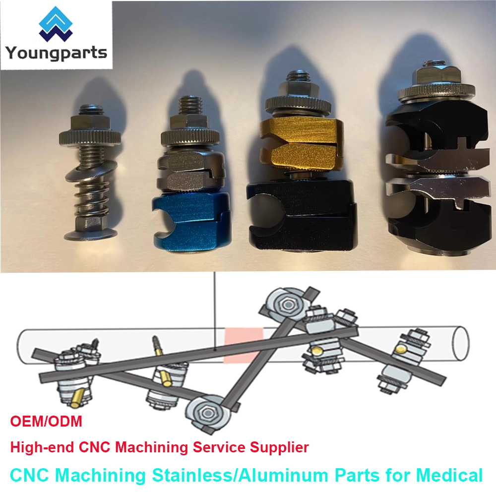 Youngparts Pin-to-Rod Clamp and Rod-to-Rod Clamp External Fixator for Orthopedic Surgical