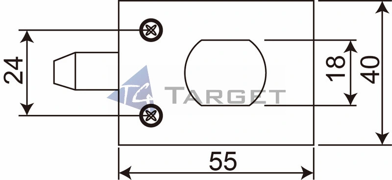 Zinc Alloy Glass to Wall Lock for Cabinet (LHL-201)