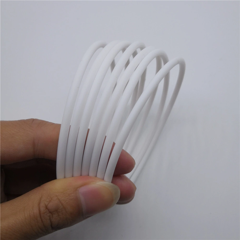 Corrosion Resistance Plastic White Virgin Pure PTFE O Ring by CNC Process