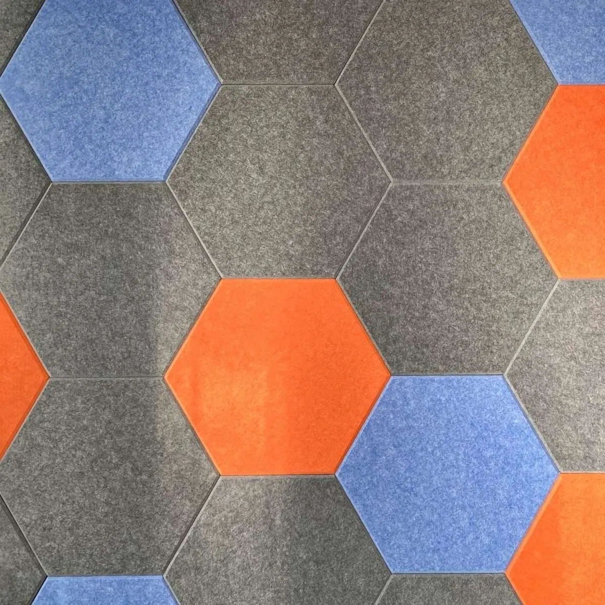 Hexagonal Shape Pet Fiber Acoustic Panel Bevel Edge Chamfer Edge