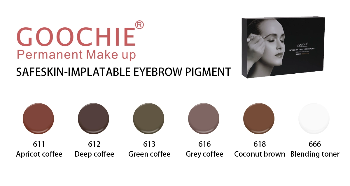 Goochie Augenbraue Lippe Tattoo Tinte Permanent Make-Up-Tinte Microblading Pigment Satz