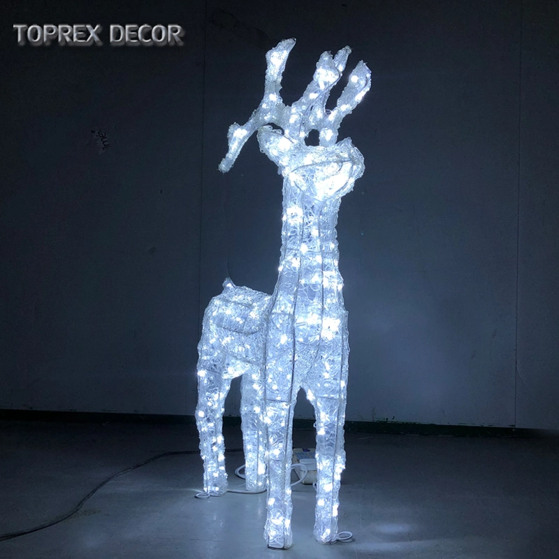 Toprex decoración resistente a la intemperie Figura acrílica esculturas 3D Noche LED Caja ANIME animales de la luz de Navidad