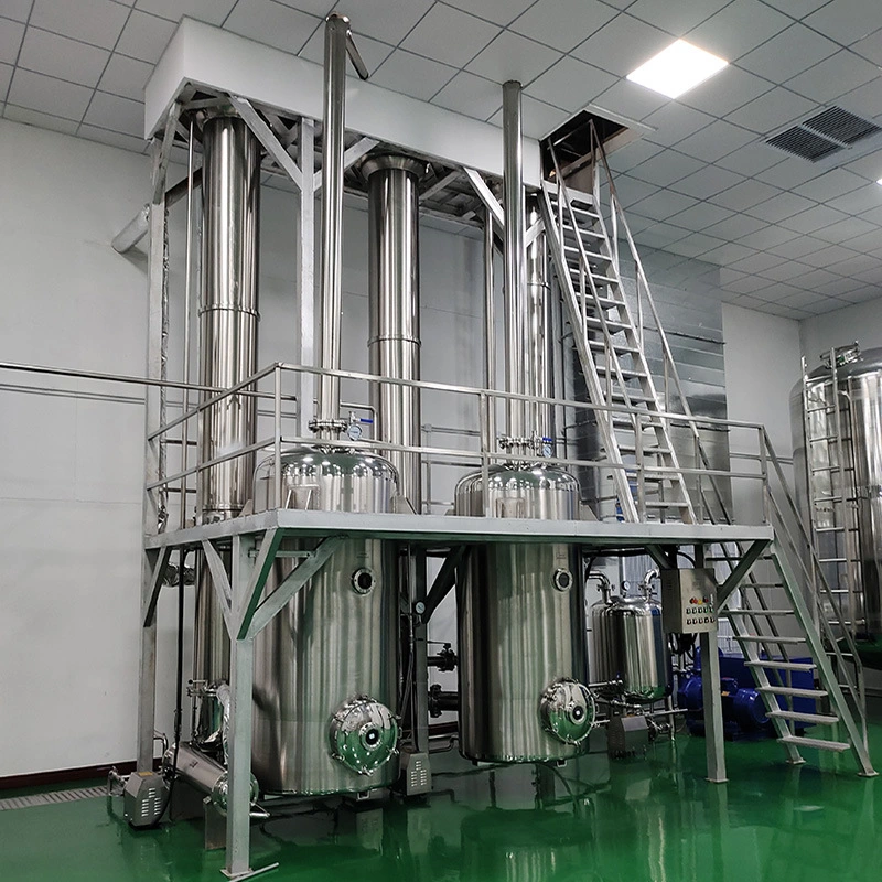 Factory Price Multi-Effect Industry Concentrator Beverage Juice Ketchup Jam Meat Sauce Honey Milk Sugar Vacuum Forced Circulation Mvr Falling Film Evaporator