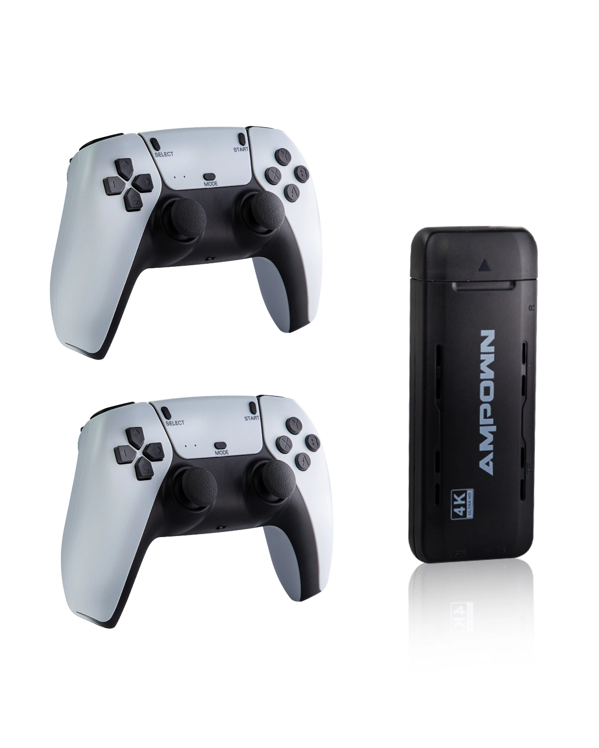 Ampown U9 Videospielkonsole 10000+Games 2,4G HD Double Wireless Handle Portable Home TV Mini Game Stick für PSP/FC/N64 Emulator