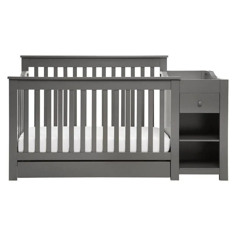 Wooden Crib and Changer Table for Baby Kids