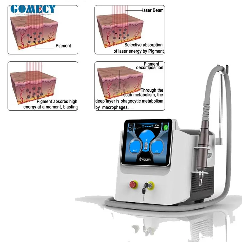 532nm/755nm/1064nm/1320nm Pico Second Freckle Removal Skin Rejuvenation Tattoo Removal Machine for Salon