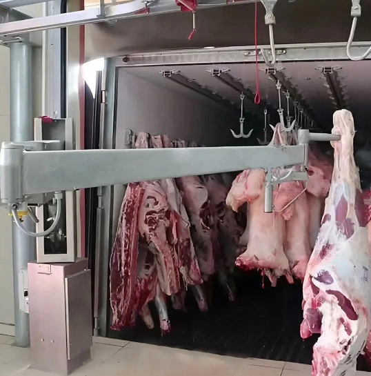 La carne automático de brazo de carga la máquina matadero equipos utilizados en la carne de cerdo carne de cordero la planta de procesamiento