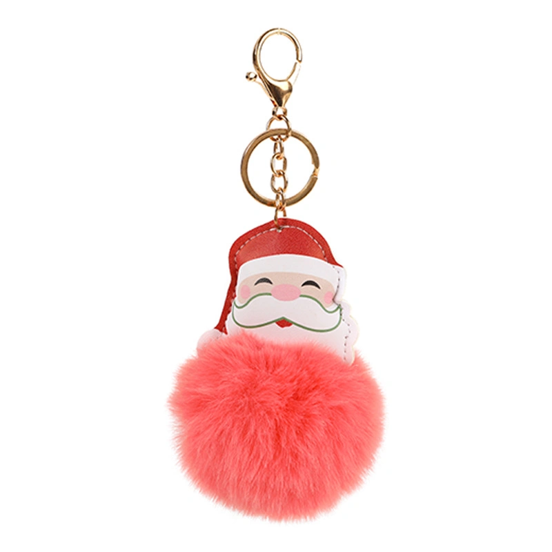 Style de Noël Furball pu peluche bijoux porte-clés