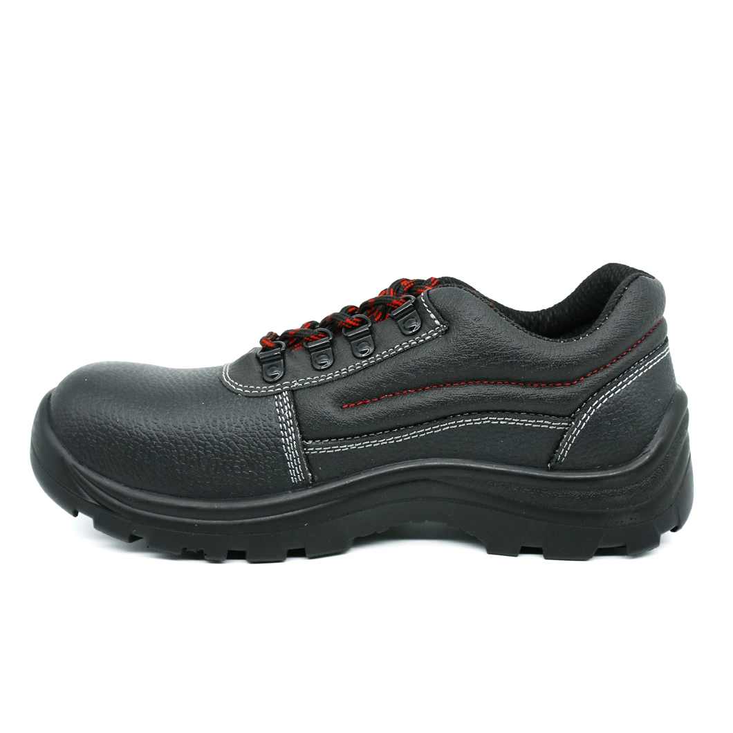 Black Leather Puncture Resistant Steel Toe Protection Safety Shoes