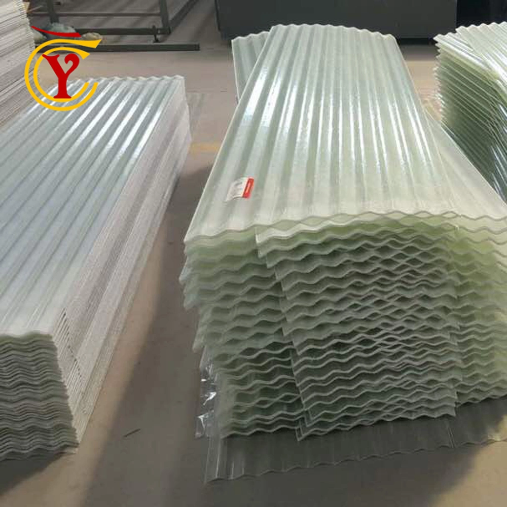 Impermeabilización de cubiertas de plástico corrugado de 1,0 mm de pared transparente de la hoja de panel de plástico reforzado con fibra