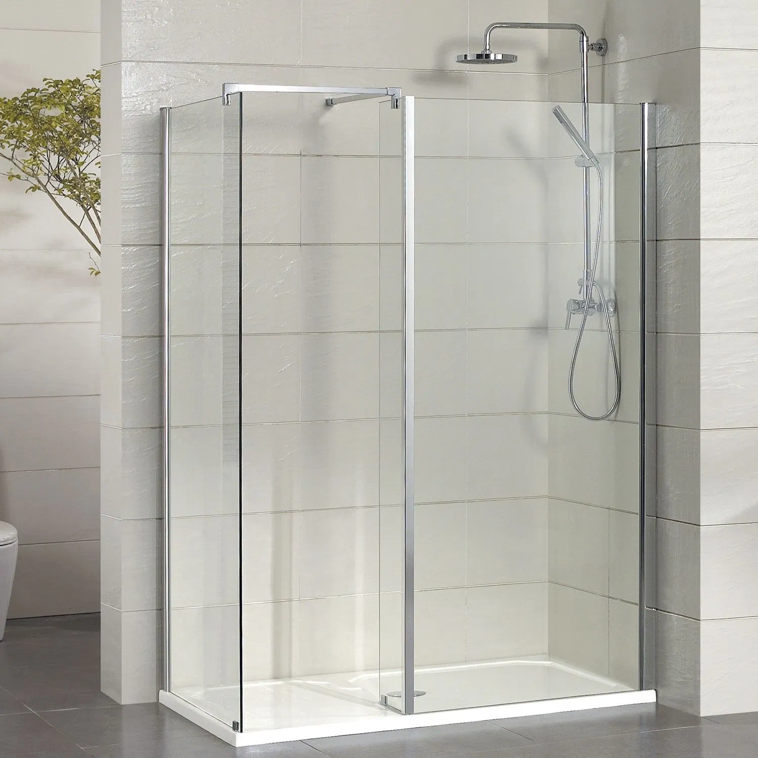 Stainless Steel Glass Bathroom Accessories Fitting Aluminum Shower Glass Enclosure