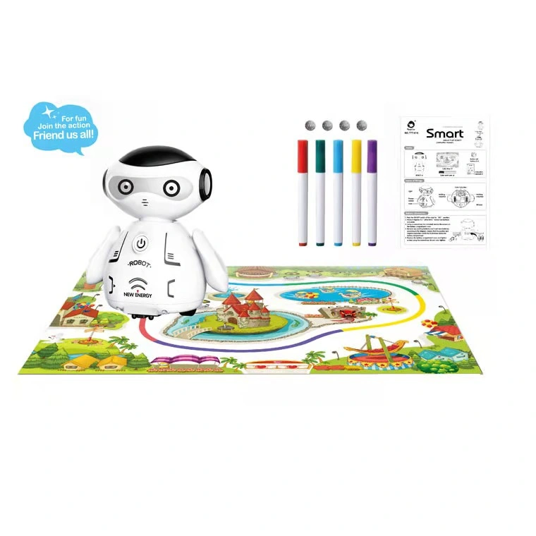 Children Smart Induction Robot Toy with Change Color Tracking Line Follower for Christmas Gifts