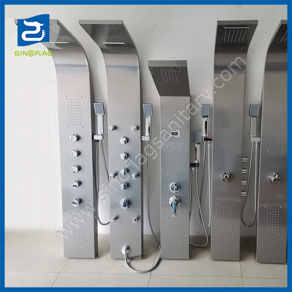 Stainless Steel 304 Shower Panel with 6PCS Back Shower