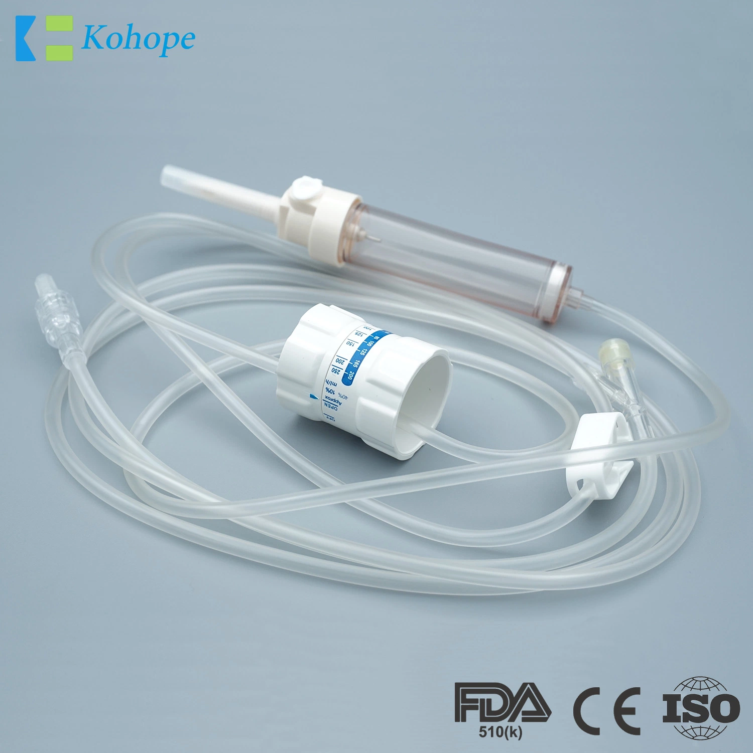 China Drip Chanber Roller Clamp Painless IV Administration Set