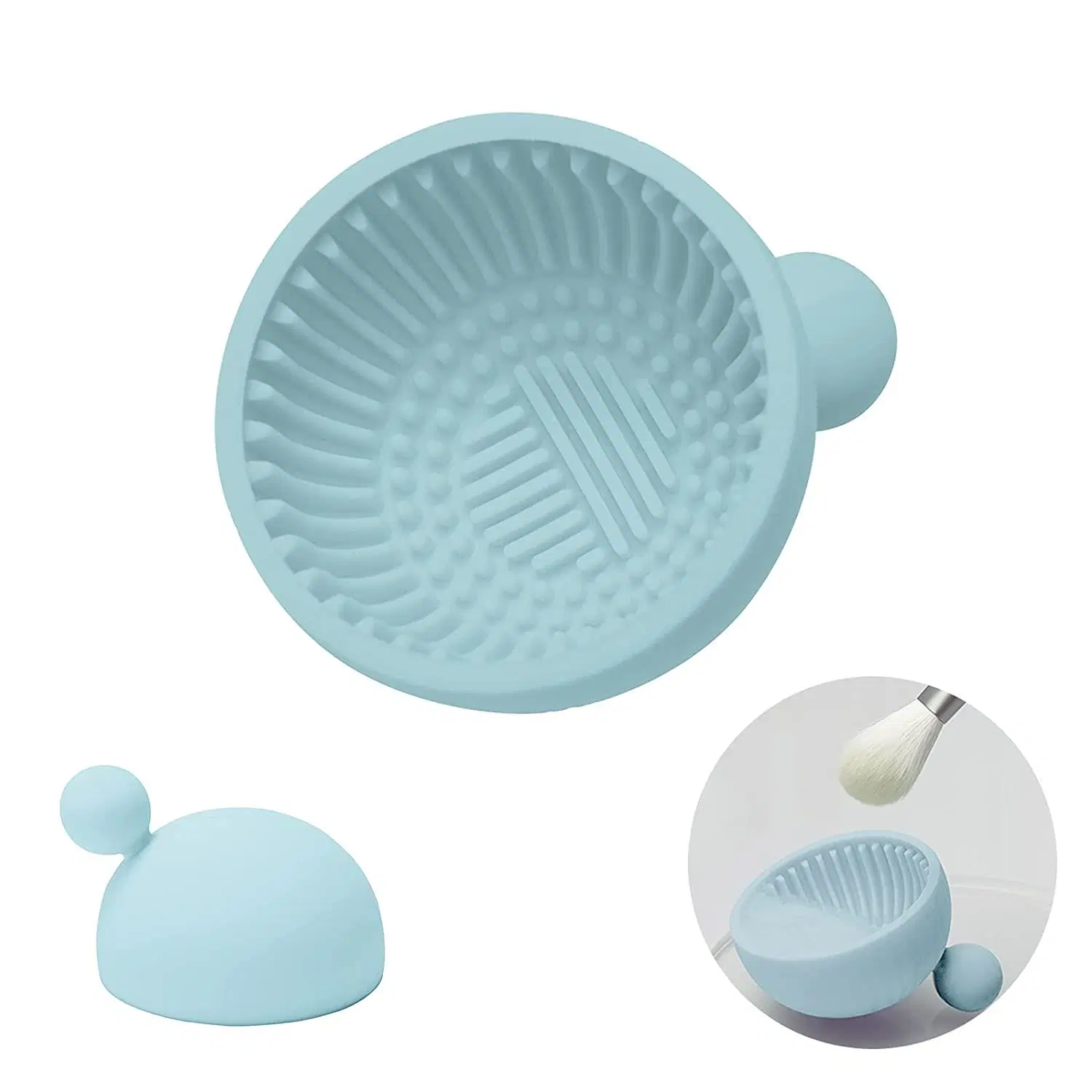 Brush Cleaning Pad Silicone Makeup Cleaning Brush Scrubber Bowl Portable Washing Tool Cosmetic Brush Cleaner