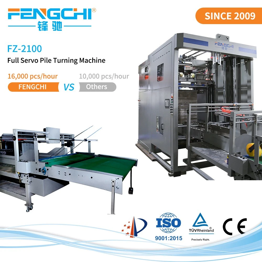 Digital Sheet Collecting Automatic Palletizer Paper Pile Turning Machine with Servo Transmitting