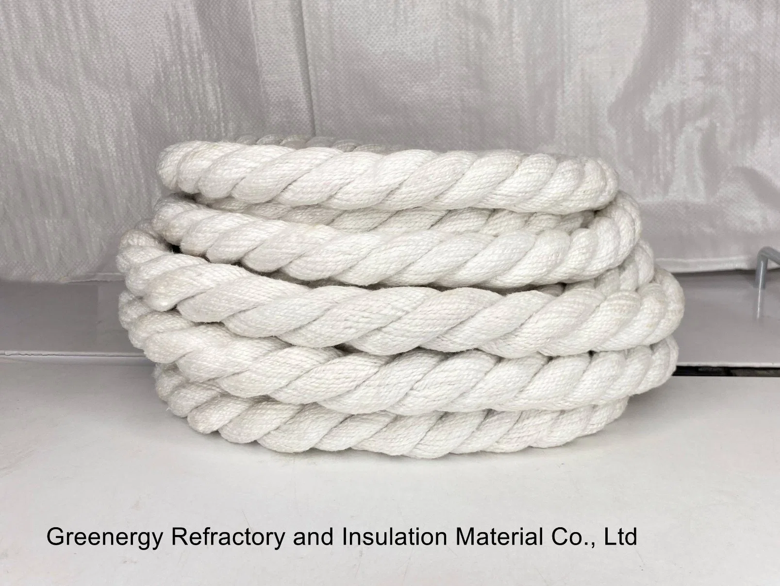 Greenergy High quality/High cost performance Reasonable Price Ceramic Fiber Rope High Temperature Insulation Twisted Round Square Sealing Rope Good Heating Resistant Sealing Material