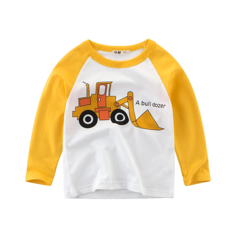 2022 Children's Fall New Bottoming Shirt Children Korean Long-Sleeved Boys' T-Shirt Baby Bodysuit Boys' Clothes