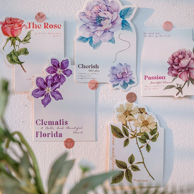 Conjunto de 30 conjuntos de cartões de felicitações em forma de floral com envelopes para casamentos Ou presentes