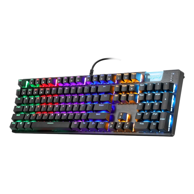 Segotep KGM-001 104 Tasten kabelgebundene Gaming-Tastatur für Laptop oder Computer - Tastatur in voller Größe mit numerischem Tastenfeld