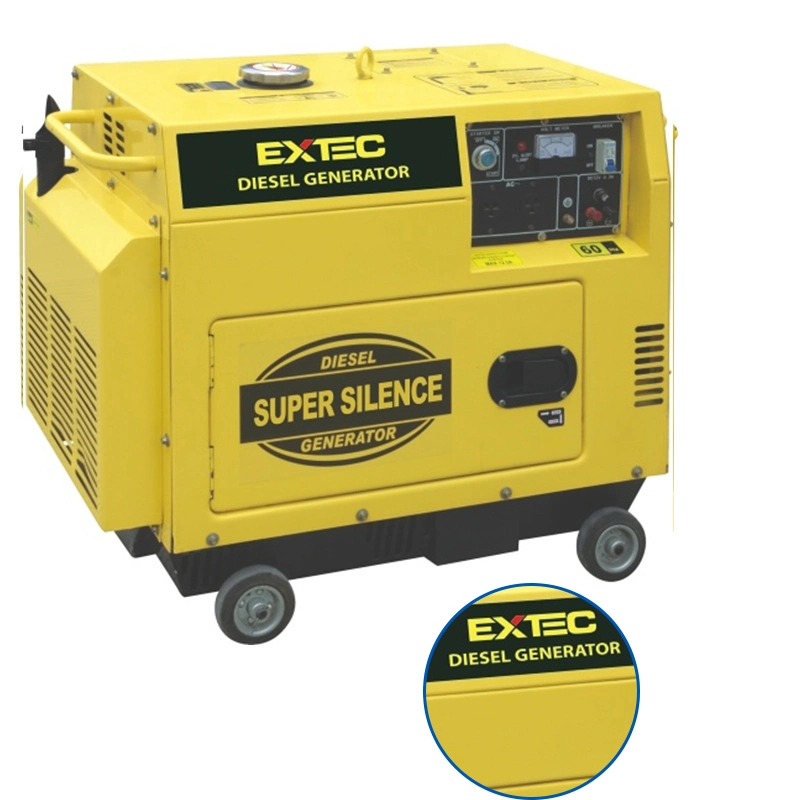 Extec Exd7500t Portable Super Silent démarrage électrique Moteur essence diesel générateur électrique