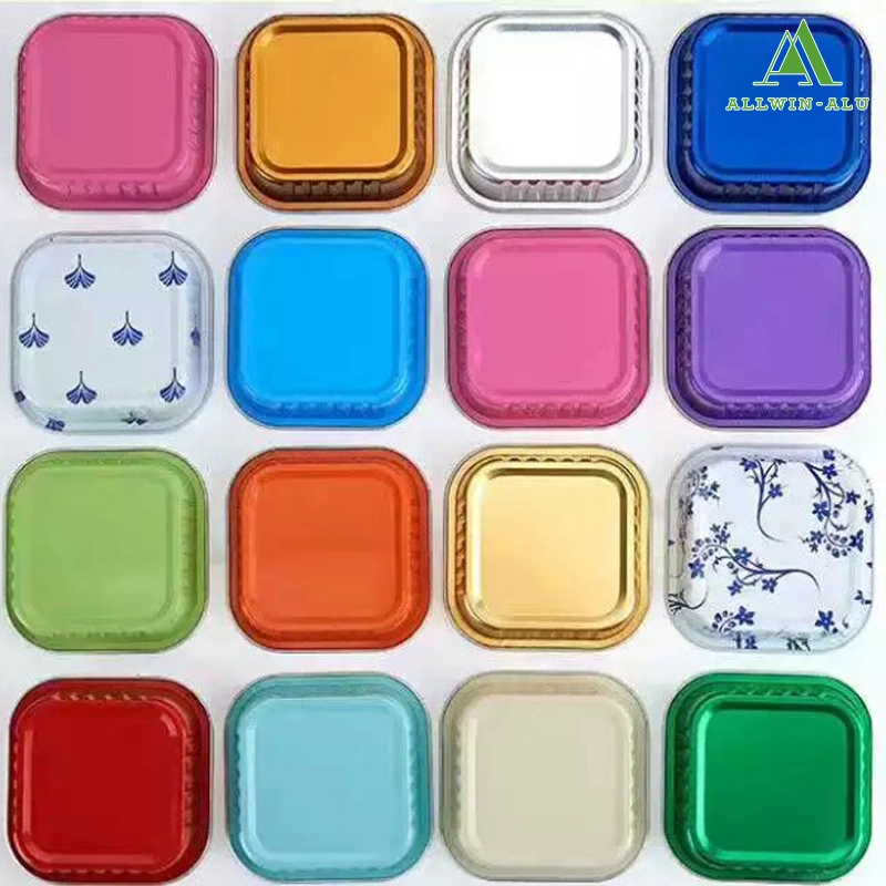 Venta directa de fábrica desechables de uso cocina Buen Precio Color Aluminio Contenedor de las arrugas de la Copa de torta de productos desechables envases de alimentos