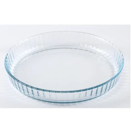 1600ml ronda el plato de vidrio cristal de la cocción microondas utensilios de cocina comedor