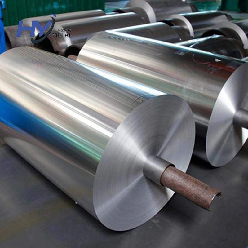 Food Grade Industrial Grade 1060 1070 1235 3003 8011 8079 Heavy Duty Aluminum Foil Jumbo Roll Core Size 76mm 152mm 6-100 Microns for Food Wrapping Cable Battery