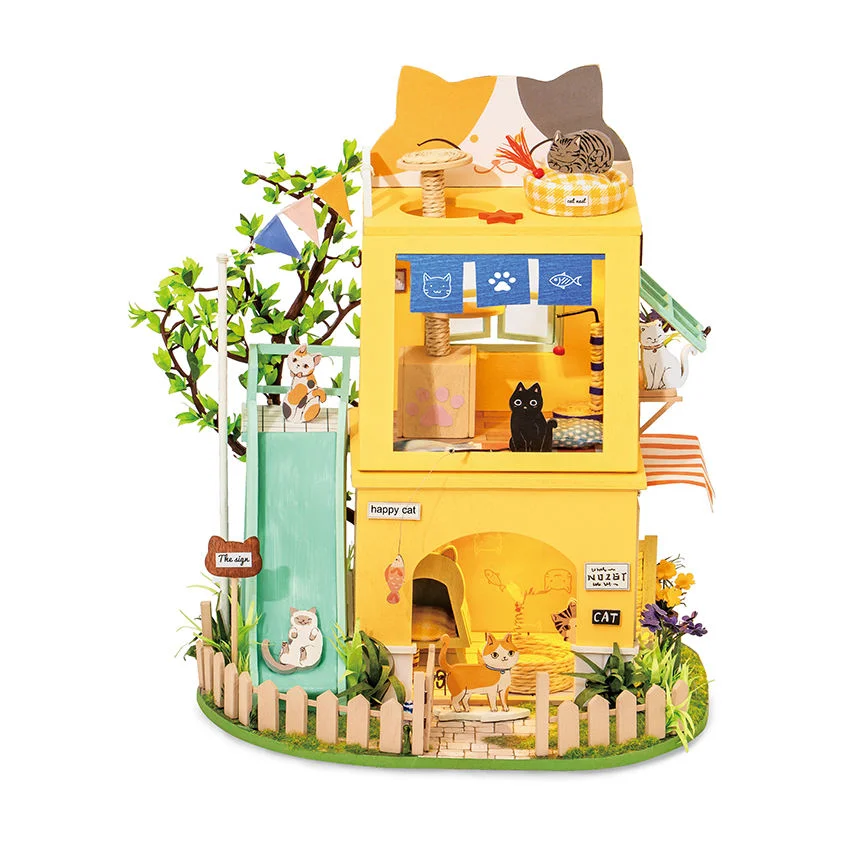 Wooden Handmade Puzzle Toy DIY Miniature Doll House