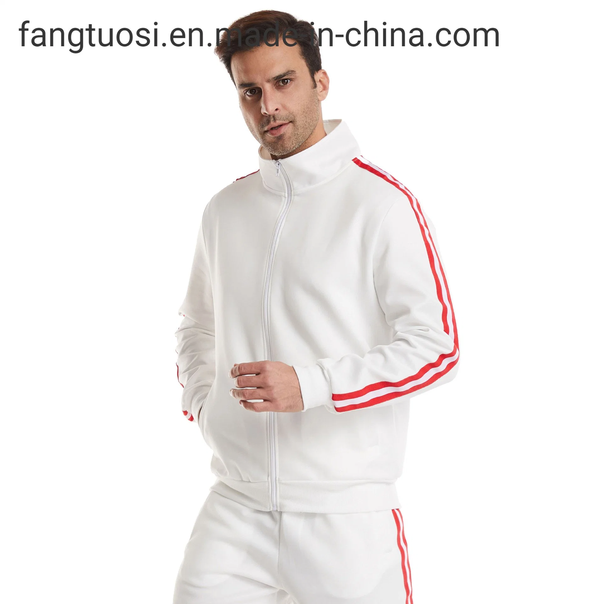 Low MOQ Solid Color Activewear Fitness Apparel Workout Running Fitness Sportswear Gym Full Zip Jacket Man with Pockets