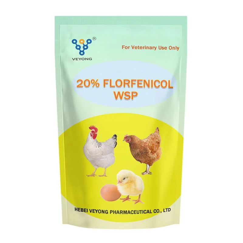 Hochwertige Veterinärmedizin 20% Florfenicol WSP für Huhn und Vieh Eigenen Rohstoff