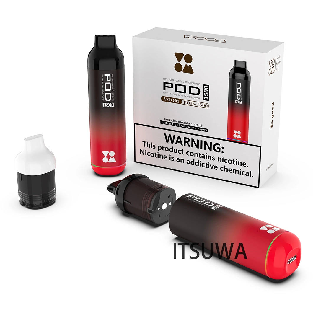 Voom Pod 1500 Cigarros Dubai Vapeador De Cigarrill Wape elétrons Penvaper Fumo Sistema Pod