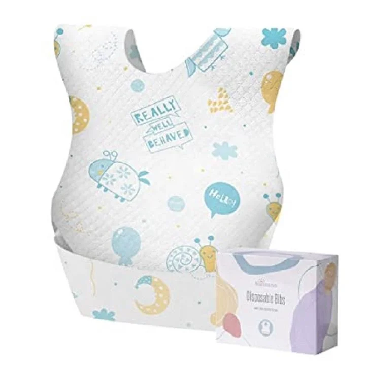 Amazon Premium Waterproof Disposable Bibs for Baby