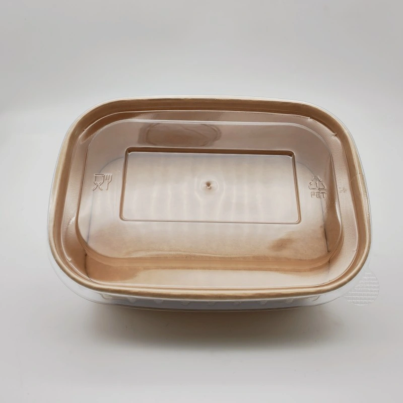 High quality/High cost performance 500ml Kraft Disposable Bowl Take Away Paper Lunch Disposable Food Container Brown Kraft Paper Bowl Soup Salad Bowl with Paper Lid for Existing Sale