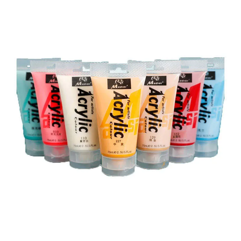 Art Supplies Student Beginner 79 Color 75ml Plastic Tube Wholesale/Supplier Artist Acrylic Paints