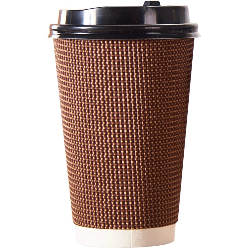 100PCS/Pack 8oz/14oz/16oz Disposable Thick Double-Layer Hot Drink Tea Cup Coffee Paper Cups Exclusively for Customization