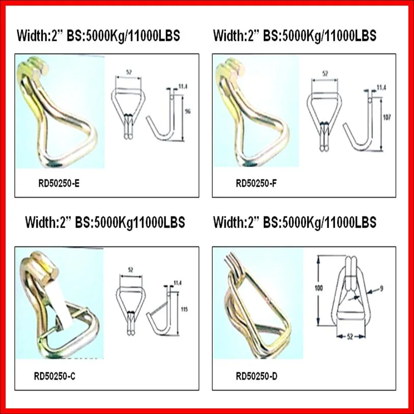 Wire Hook for Ratchet Lashing Strap